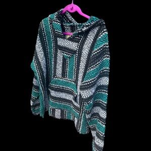 Baja Joe Hooded Poncho Sweater